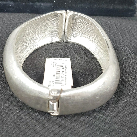 The Sak Holiday Shine Wide Metal Bangle Bracelet , Silver - Picture 4 of 6